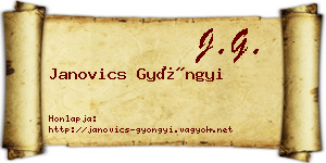 Janovics Gyöngyi névjegykártya